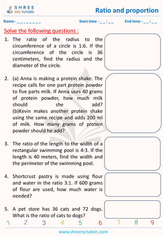 11 Plus Exam  Maths worksheet: Ratio and proportion