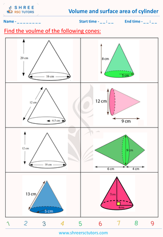 GCSE  Maths worksheet: 3D Shapes - Surface area of 3d shapes