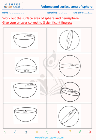 GCSE  Maths worksheet: 3D Shapes - Surface area of 3d shapes