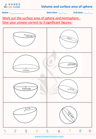 GCSE  Maths worksheet: 3D Shapes - Surface area of 3d shapes