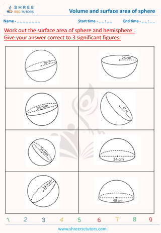 GCSE  Maths worksheet: 3D Shapes - Surface area of 3d shapes