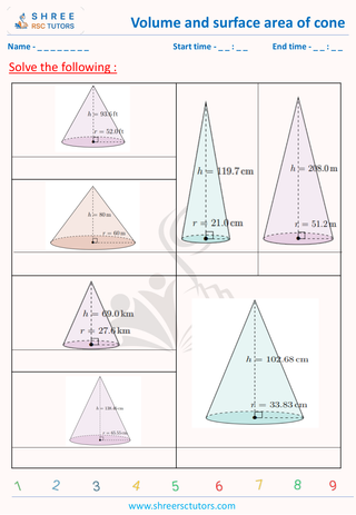 GCSE  Maths worksheet: 3D Shapes - Surface area of 3d shapes