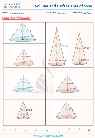 GCSE  Maths worksheet: 3D Shapes - Volume of 3d shapes