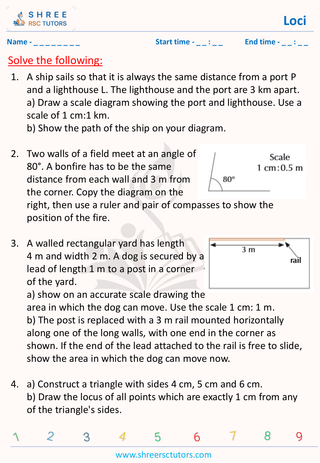 GCSE  Maths worksheet: Constructions - Loci