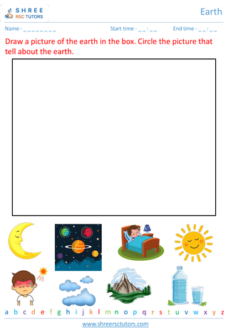 Grade 1  Science worksheet: Earth - Our planet