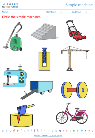 Grade 1  Science worksheet: Simple machine