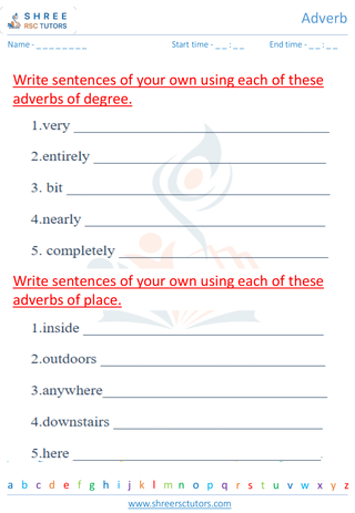 Grade 2  English worksheet: Adverbs