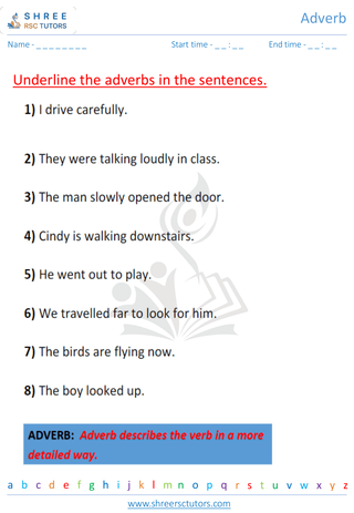 Grade 2  English worksheet: Adverbs