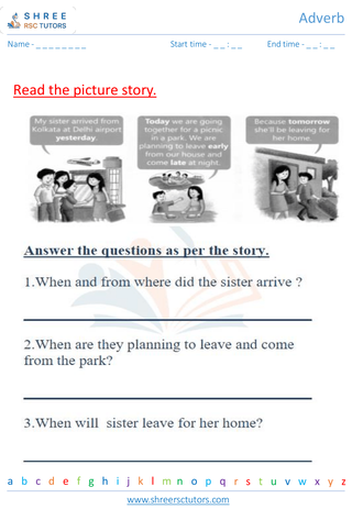 Grade 2  English worksheet: Adverbs