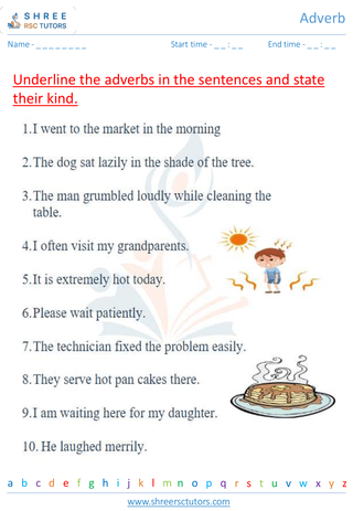 Grade 2  English worksheet: Adverbs