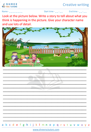 Grade 2  English worksheet: Creative writng