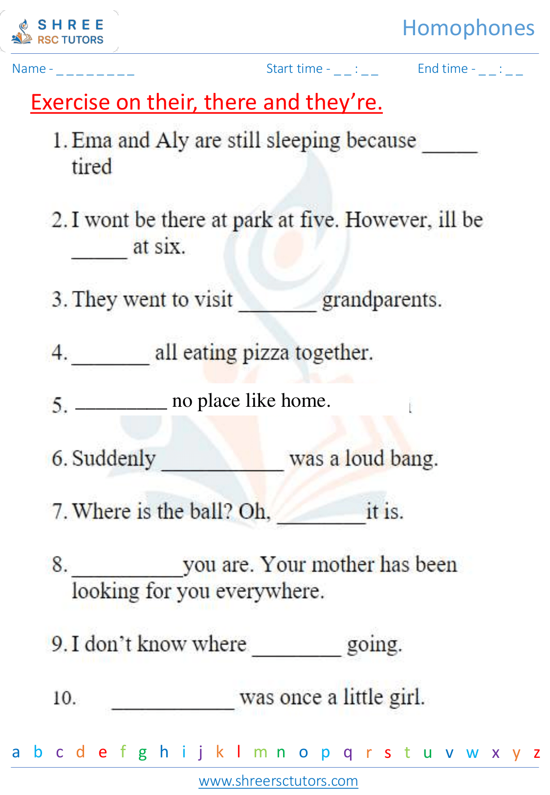 Homophones worksheets for Grade 2 English | shree rsc tutors