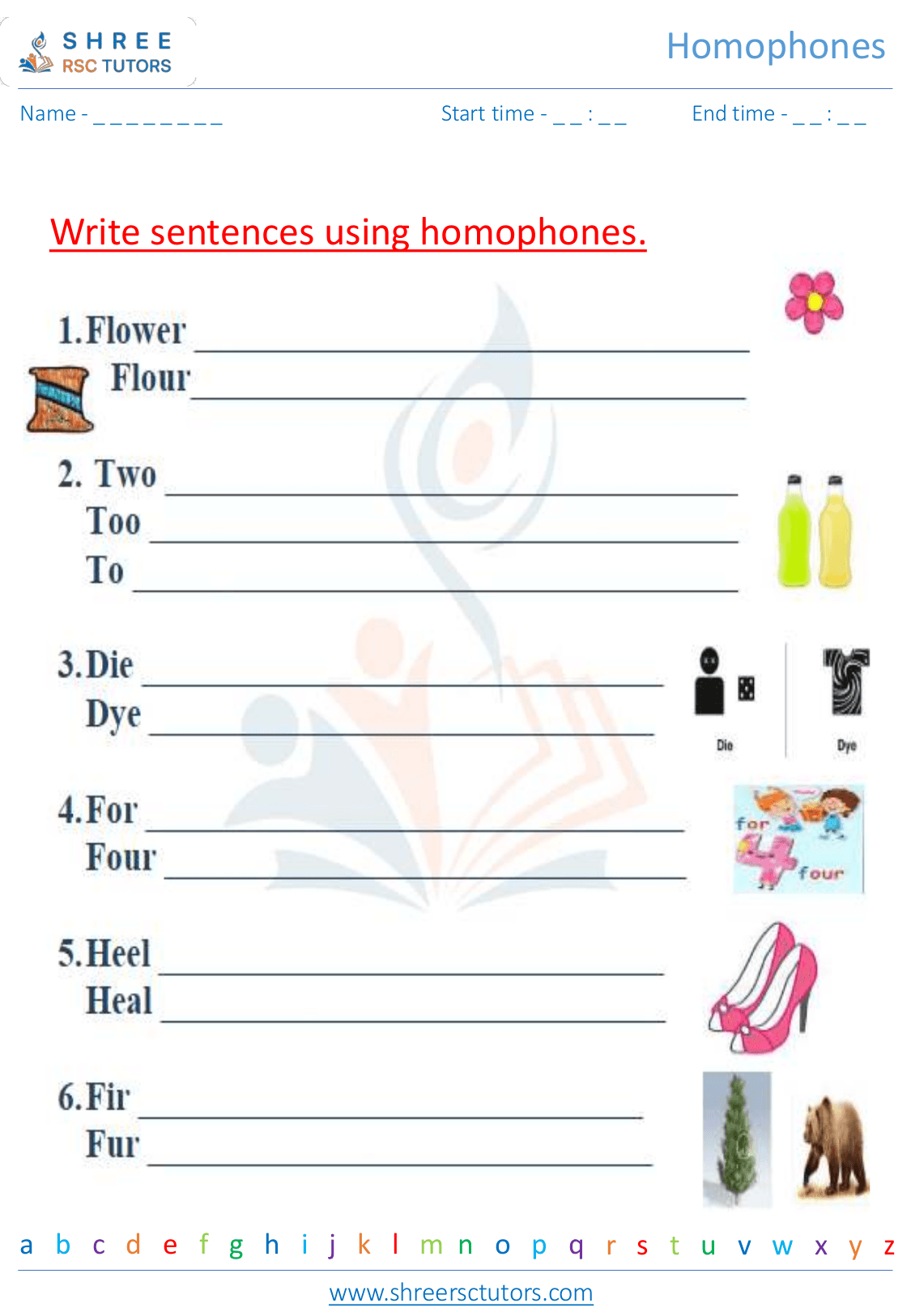 Homophones Worksheets For Grade 2 English Shree Rsc Tutors