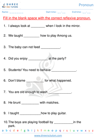 Grade 2  English worksheet: Pronoun