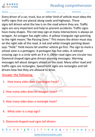 Grade 2  English worksheet: Reading comprehension