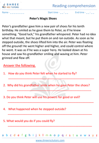 Grade 2  English worksheet: Reading comprehension