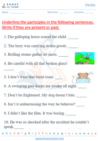 Grade 2  English worksheet: Verbs