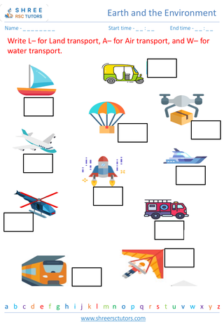 Grade 2  Science worksheet: Earth and the Environment - Recognizing different environment