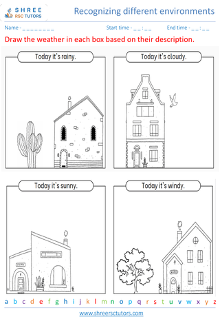 Grade 2  Science worksheet: Earth and the Environment - Weather and seasons