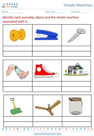 Grade 2  Science worksheet: Simple Machines - Introduction to simple machines