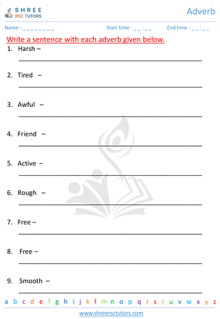 Grade 3  English worksheet: Adverb