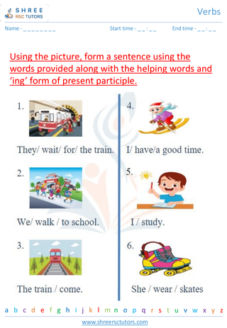 Grade 3  English worksheet: Verbs