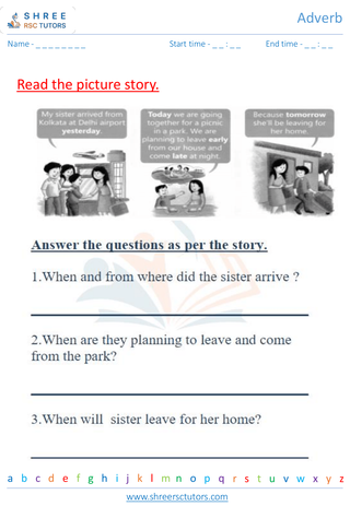 Grade 4  English worksheet: Adverb