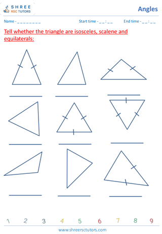Grade 4  Maths worksheet: Explore angles - Classifying angles