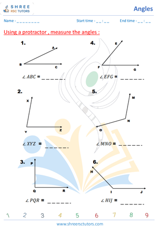 Grade 4  Maths worksheet: Explore angles - Estimating angle measures