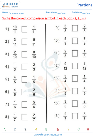 Grade 4  Maths worksheet: Rational numbers - Comparing decimals (up to hundredths)