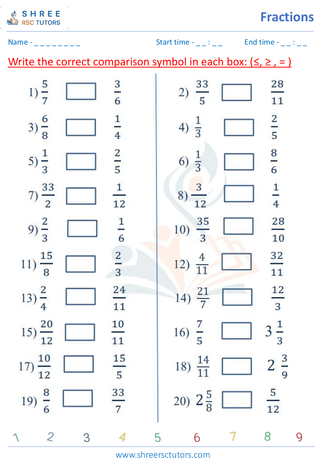 Grade 4  Maths worksheet: Rational numbers - Comparing decimals (up to hundredths)