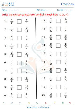 Grade 4  Maths worksheet: Rational numbers - Comparing decimals (up to hundredths)