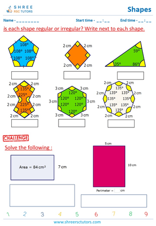 Grade 4  Maths worksheet: Tringles Quadrilaterals - Naming quadrilaterals