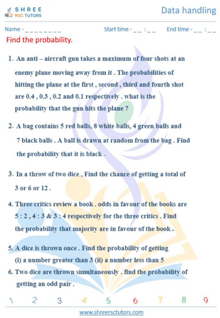 Grade 8  Maths worksheet: Data statistics