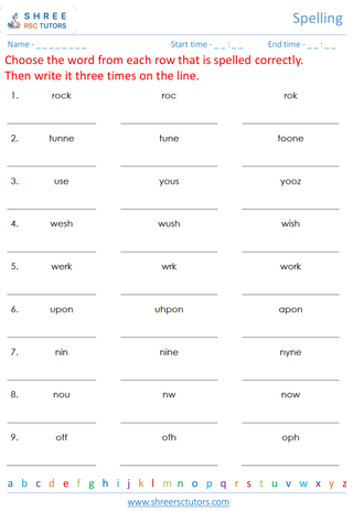 KS1 SATs  English worksheet: Spelling - Spelling challenge