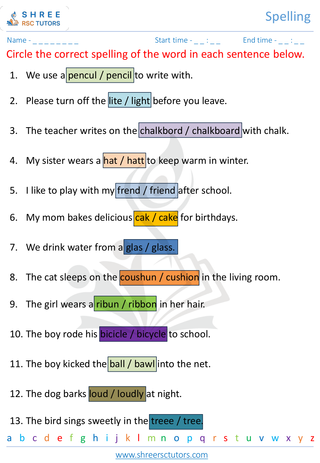 KS1 SATs  English worksheet: Spelling - Spelling challenge