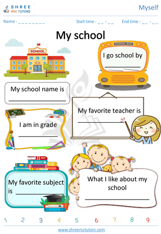 Kindergarten  English worksheet: About me- Myself