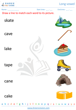 Kindergarten  English worksheet: Long vowel