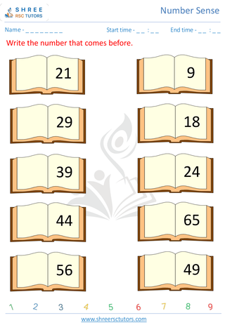 Kindergarten  Maths worksheet: Number sense - Before Numbers