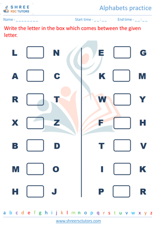 Pre Kindergarten  English worksheet: Alphabet practice