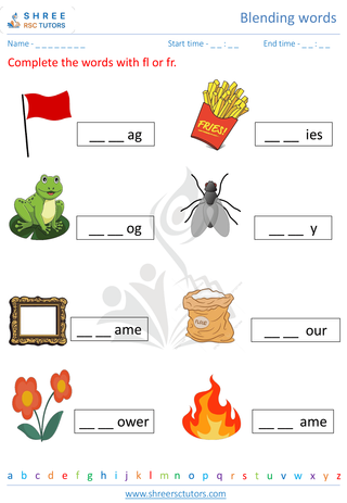 Pre Kindergarten  English worksheet: Blending words