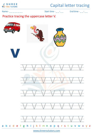 Pre Kindergarten  English worksheet: Capital letter tracing