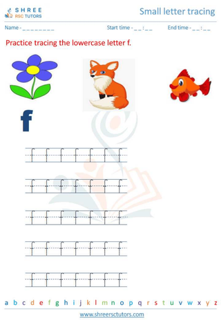 Pre Kindergarten  English worksheet: Small letter tracing