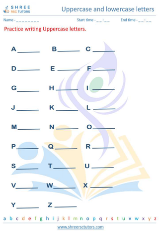 Pre Kindergarten  English worksheet: Uppercase and lowercase letter