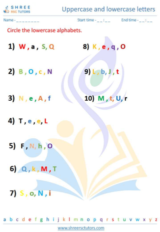 Pre Kindergarten  English worksheet: Uppercase and lowercase letter