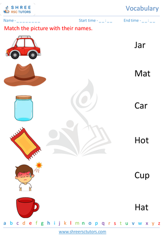 Pre Kindergarten  English worksheet: Vocabulary