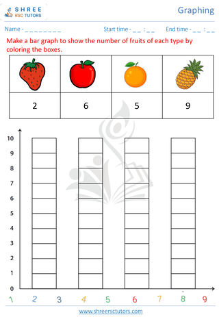 Pre Kindergarten  Maths worksheet: Graphing - Faviorate Fruit