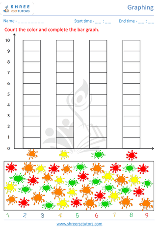 Pre Kindergarten  Maths worksheet: Graphing - Faviorate color